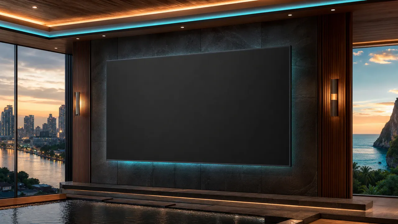 Blank interface screen in a Future Thailand studio